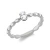 Material: weissgold – Ring Solitaire mit Besatz
