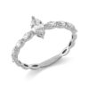 Material: weissgold – Ring Solitaire mit Besatz