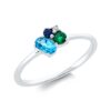 Material: weissgold – Ring Farbstein Fashion