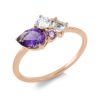 Material: rotgold – Ring Farbstein Fashion
