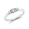 Material: weissgold – Ring Solitaire mit Besatz