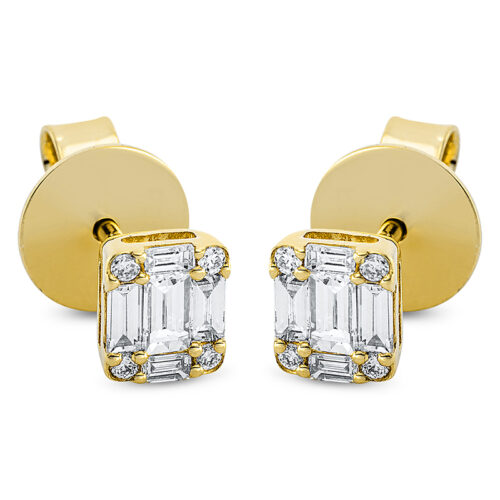 Ohrstecker Baguette Illusion