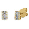 Material: gelbgold – Ohrstecker Baguette