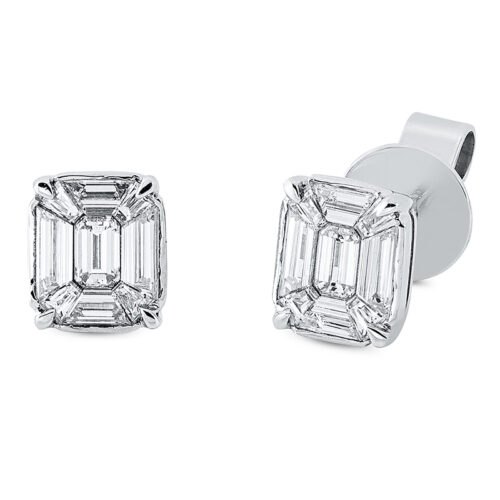 Ohrstecker Baguette Illusion