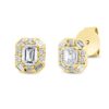 Material: gelbgold – Ohrstecker Solitaire mit Besatz