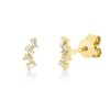 Material: gelbgold – Ohrstecker Baguette