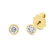 Material: gelbgold – Ohrstecker Solitaire