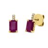 Material: gelbgold – Ohrstecker Farbstein Classic