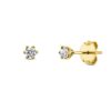 Material: gelbgold – Ohrstecker Solitaire