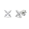 Material: weissgold – Ohrstecker Farbstein Fashion