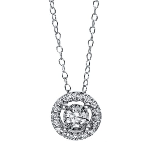 Collier Solitaire mit Besatz