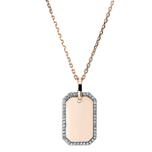 Collier 18 kt RG, mit Öse
