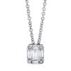 Material: weissgold – Collier Baguette Illusion