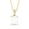 Material: gelbgold – Collier Farbstein Fashion