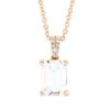 Material: rotgold – Collier Farbstein Fashion