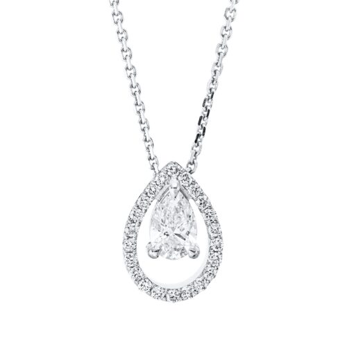 Collier Solitaire mit Besatz