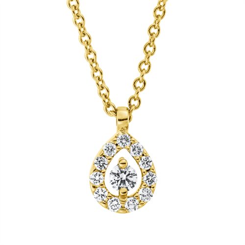 Collier Solitaire mit Besatz