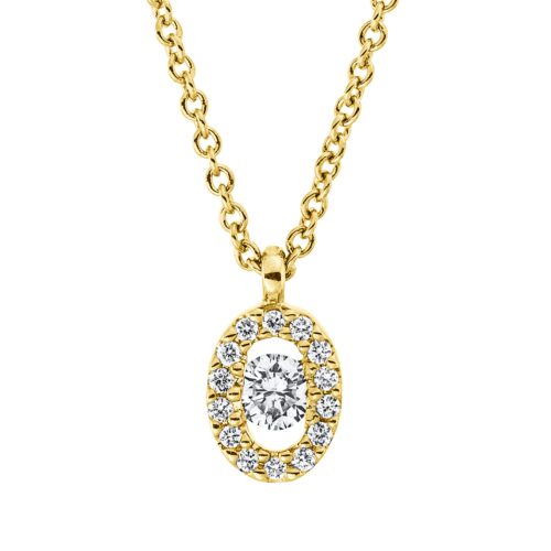 Collier Solitaire mit Besatz