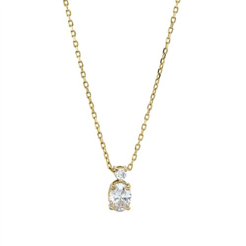 Collier Solitaire mit Besatz