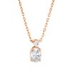 Material: rotgold – Collier Solitaire mit Besatz