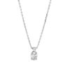 Material: weissgold – Collier Solitaire mit Besatz