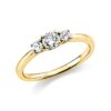 Material: gelbgold – Ring Solitaire mit Besatz