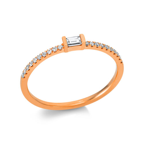Ring Solitaire mit Besatz