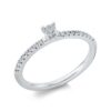 Material: weissgold – Ring Solitaire mit Besatz
