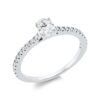Material: weissgold – Ring Solitaire mit Besatz