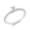Material: weissgold – Ring Solitaire mit Besatz