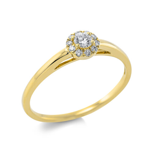 Ring Solitaire mit Besatz