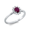 Material: weissgold – Ring Farbstein Classic
