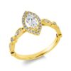 Material: gelbgold – Ring Solitaire mit Besatz