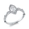 Material: weissgold – Ring Solitaire mit Besatz