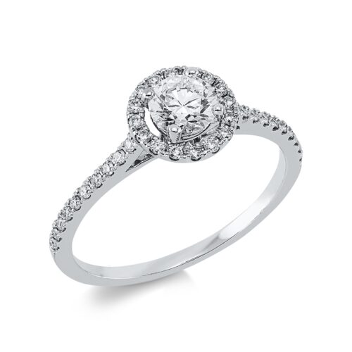 Ring Solitaire mit Besatz