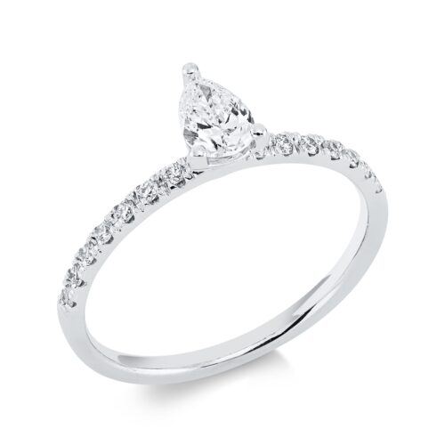 Ring Solitaire mit Besatz