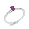 Material: weissgold – Ring Farbstein Classic