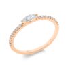 Material: rotgold – Ring Solitaire mit Besatz