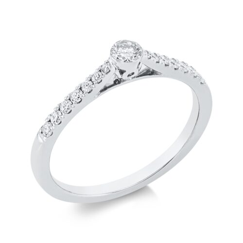 Ring Solitaire mit Besatz