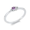 Material: weissgold – Ring Farbstein Classic