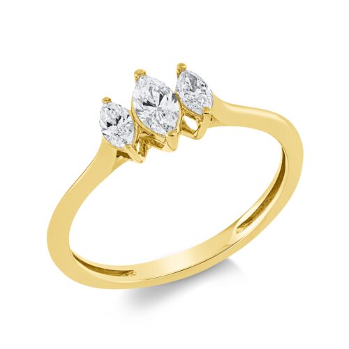 Ring Solitaire mit Besatz