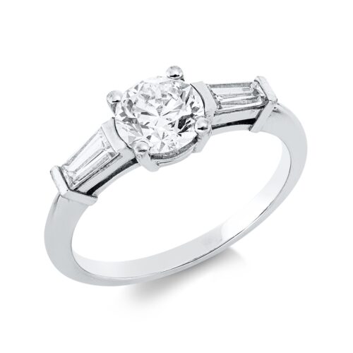 Ring Solitaire mit Besatz