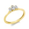 Material: gelbgold – Ring Solitaire mit Besatz