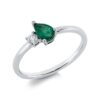 Material: weissgold – Ring Farbstein Classic