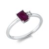 Material: weissgold – Ring Farbstein Classic