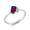 Material: weissgold – Ring Farbstein Classic