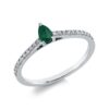 Material: weissgold – Ring Farbstein Classic