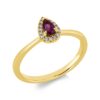 Material: weissgold – Ring Farbstein Classic