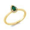Material: weissgold – Ring Farbstein Classic