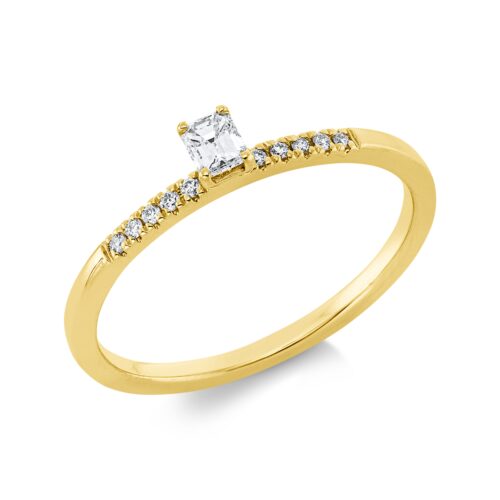 Ring Solitaire mit Besatz